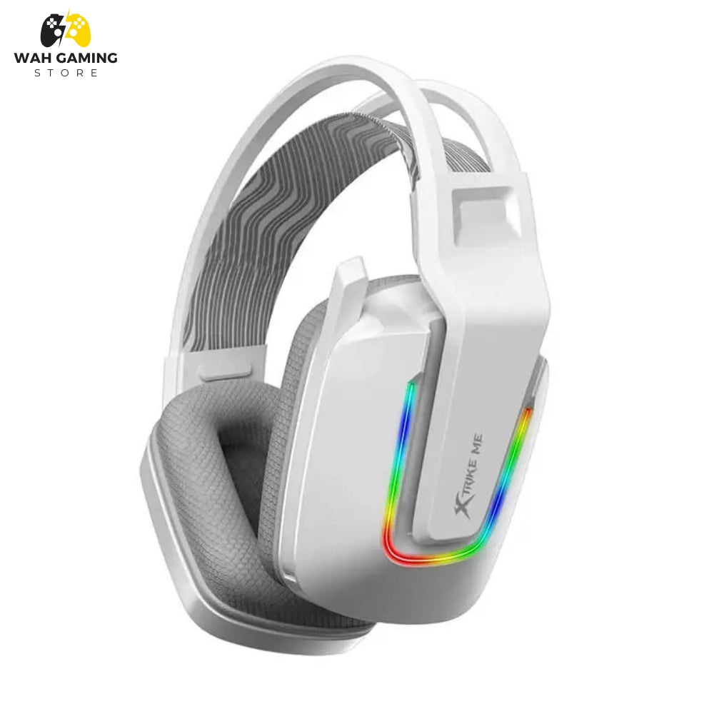 Xtrike Me GH-712 RGB Wired Gaming Headset White – 7.1 Surround Sound, Noise Canceling Mic, 50MM Drivers