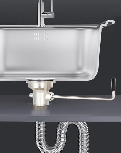 3-1/2 Inch Commercial Sink Drain with Twist Handle Waste Drain Valve