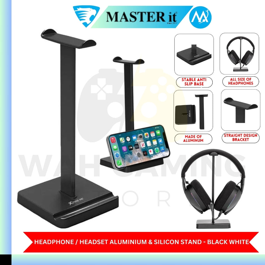 Xtrike-Me HT-08 Gaming Headset Stand with Mobile Phone Holder – Black