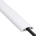 ZhiYo 6ft Cord Covers for Wires on Floor, Cord Hider Floor Hide Power Extension Cords, Soft PVC Cable Cover Cable Protector, Wire Cavity W0.47in H0.28in, White