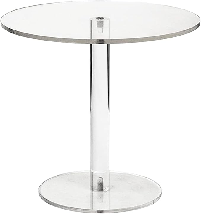 WILLSIN Acrylic Cake Stand, Round Cake Stands for Dessert Table, Clear Cupcake Stand for Birthday Party, Pastry Candy Pizza Display Riser for Wedding Event (Medium)