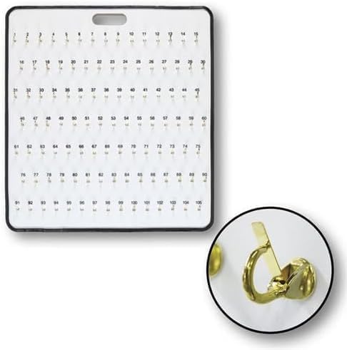 MICRO TEC Masonite Key Holder Wall Mount with 32 Spring Lock Hooks, 13-1/2" x 20" Heavy Duty Wall Mounted Key Organizer Board for Dealership, Garage, Office, Fleet & Automotive Key Storage - Pack of 1