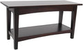 Alaterre Furniture Shaker Cottage Bench with Shelf, Espresso