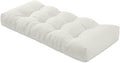 Bench Cushion 42 inches,Indoor/Outdoor Non-Slip Tufted Cushions, Premium Waterproof Linen, Soft Piano Sofa Cushions, High-Density Memory Foam(White-42x16 x 4 in)