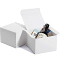 MESHA 100PC White Gift Boxes with Lids for Presents 6x6x4 Inch,Sturdy Bridesmaid Proposal Small Gift Box,Recyclable Paper Party Favor Gift Boxes Bulk for Wedding,Graduation,Birthday