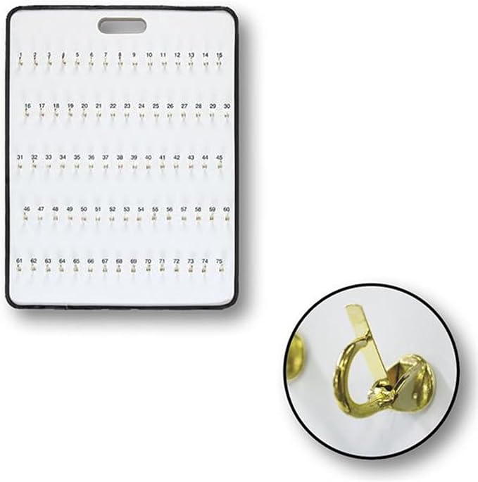 MICRO TEC Masonite Key Holder Wall Mount with 55 Spring Lock Hooks, 18-1/2" x 29-5/8" Commercial Key Organizer Board for Garage, Office, Dealership, Fleet & Automotive Key Storage - Pack of 1