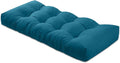 Bench Cushion 27 inches,Indoor/Outdoor Non-Slip Tufted Cushions, Premium Waterproof Linen, Soft Piano Sofa Cushions, Entryway Storage, Bay Window, High-Density Memory Foam(Dark Blue-27x12x4in)