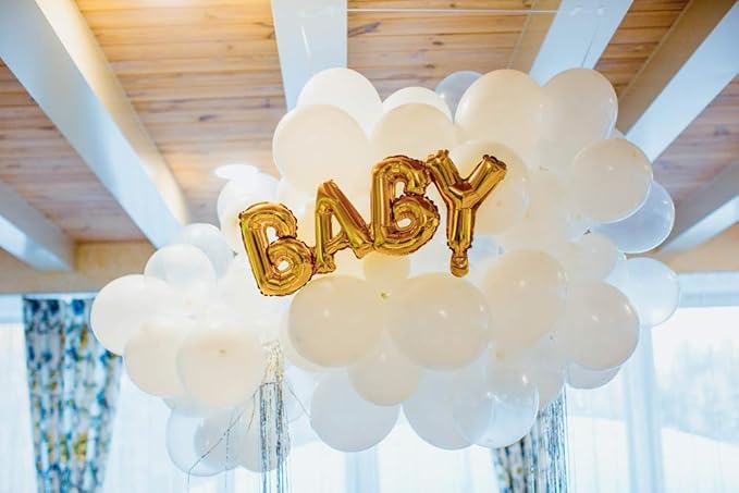 Treasures Gifted Solid White Balloons 72 Pack - 12 Inch Latex Matte White Balloons - Party Supplies - Globos Blanco