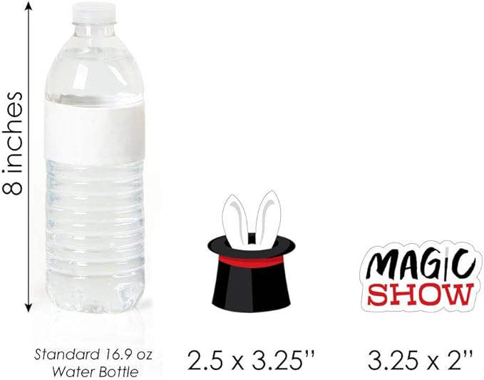 Big Dot of Happiness Ta-Da, Magic Show - Dessert Cupcake Toppers - Magical Birthday Party Clear Treat Picks - Set of 24