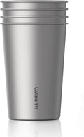 Titanium Pint Cup 300ml/10oz, Stackable Premium Metal Drinking Cups, Reusable Beer Juice Cup, Suitable for Home, Party, Camping, Outdoor, Indestructible (Small)