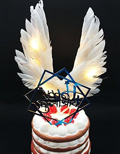 Angel Wing Cake Topper Decoration For Anniversary, Birthday Party & Wedding