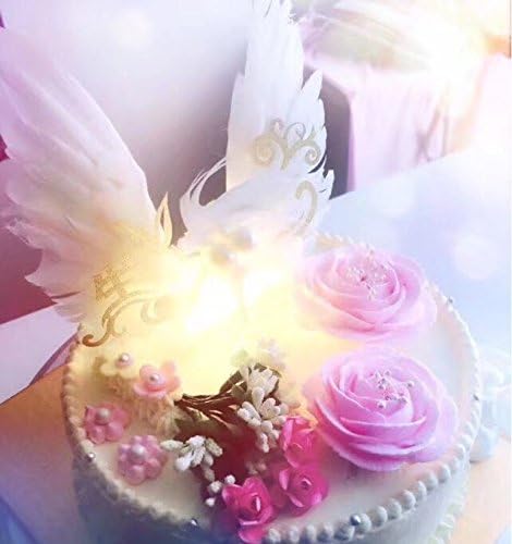 Angel Wing Cake Topper Decoration For Anniversary, Birthday Party & Wedding