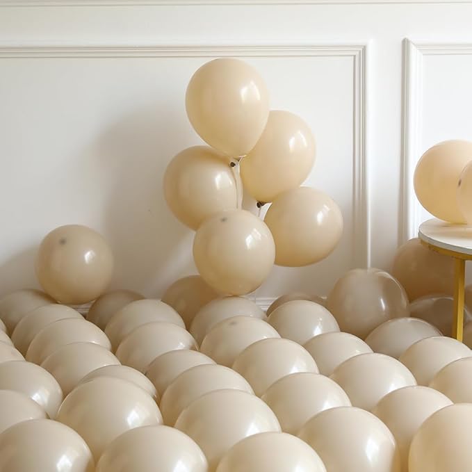 A Baby is Brewing Balloon Garland Kit 187Pcs Dark Green Coffee Sand White Balloons, Boho Coffee Themed for Baby Shower Gender Reveal Bridal Shower Birthday Party Decorations