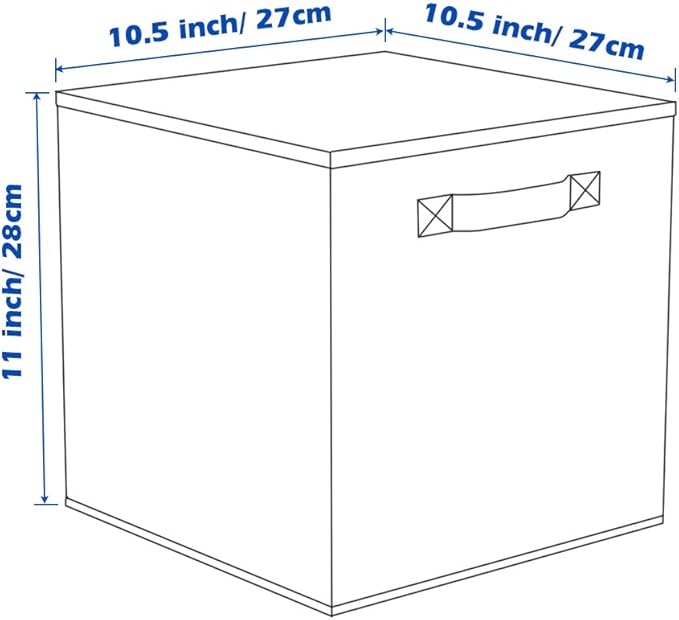 ShellKingdom Storage Bins, Foldable Fabric Storage Cubes and Cloth Storage Organizer Drawer for Closet and Toys Storage, 2 Pack (Orange)