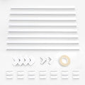 Cord Hider Kit, 128In One-Cord Covers for Wires on Wall, Premium Cable Management Wire Hiders for TV, Paintable Cable Raceway, 8 X L16.9 in X W0.6 X H0.4in, White