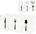 Silverware Organizer Countertop,Acrylic Small Silverware Caddy for Countertop,Knife Fork and Spoon Organizer for Kitchen Storage,Cabinet and Dining Room