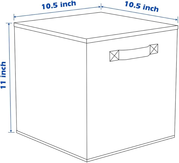 ShellKingdom Storage Bins, Foldable Fabric Storage Cubes and Cloth Organizer Drawer for Closet and Toys, 6 Pack (Dark Blue)