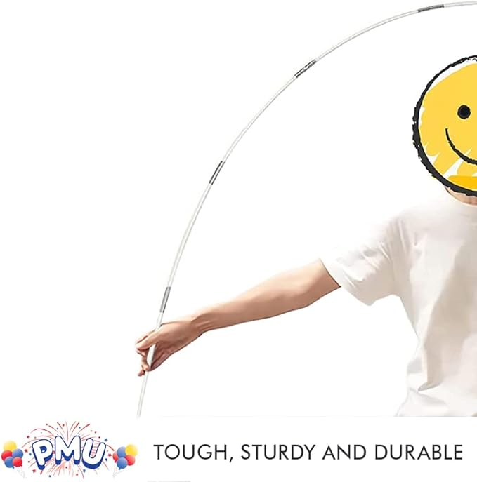 Balloon Arch - Frame for Graduations, Weddings, Anniversaries, and Birthday Party Decorations - Perfect for Kids’ Schools and Colleges- White Pkg/6