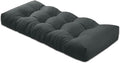 Bench Cushion 42 inches,Indoor/Outdoor Non-Slip Tufted Cushions, Premium Waterproof Linen, Soft Piano Sofa Cushions, High-Density Memory Foam(Black-42x16 x 4 in)