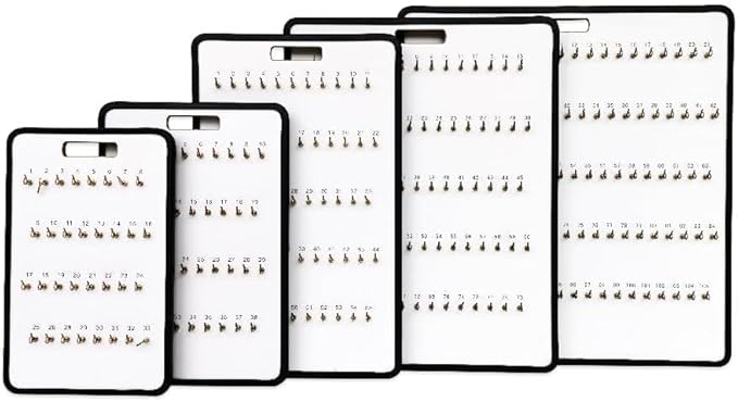 MICRO TEC Masonite Key Holder Wall Mount with 32 Spring Lock Hooks, 13-1/2" x 20" Heavy Duty Wall Mounted Key Organizer Board for Dealership, Garage, Office, Fleet & Automotive Key Storage - Pack of 1