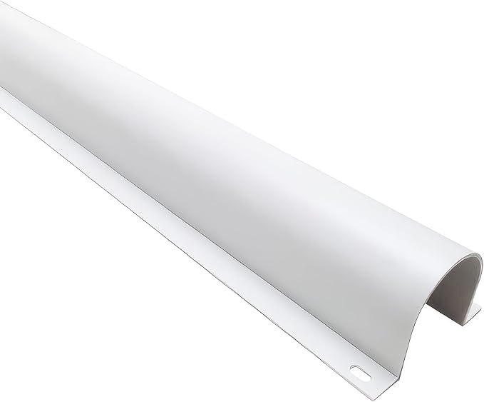 Electriduct 2" Plastic Flanged Wire Guard Cable Raceway - 45 Inch Stick - White