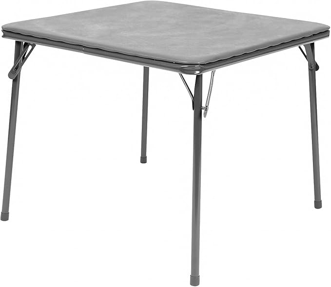 Flash Furniture Mindy Kids 5-Piece Folding Square Table and Chairs Set for Daycare and Classrooms, Children's Activity Table and Chairs Set, Gray
