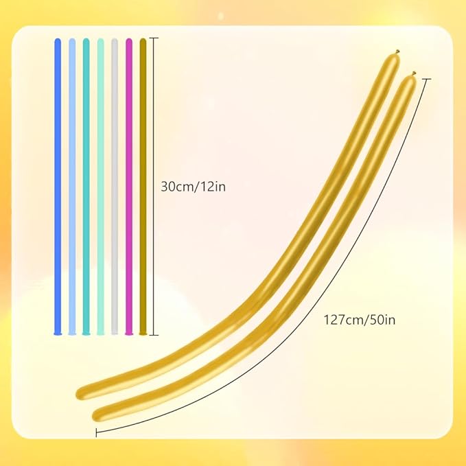 260 Balloons 100 Pcs Metallic Assorted Colors Party Long Balloons For Tying Balloon Arch Pastel Color Balloons Pastel Rainbow Party Decorations Animal Party Decorations