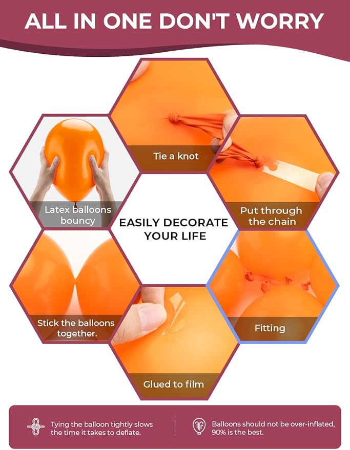 Fall Balloons,12 Inch Thanksgiving Balloons Set Burgundy Orange Metallic Gold Balloon Fall Color Confetti Balloon for Autumn Thanksgiving Birthday Baby Shower Party Decorations, 50Pcs