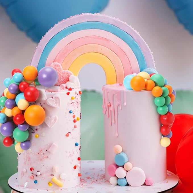Ball Shaped Cake Topper Cake Picks, 78pcs Pearl Ball DIY Cake Insert Topper Cup Cake Topper Set Toothpick for Party Birthday Cake Baby Shower Wedding Anniversary