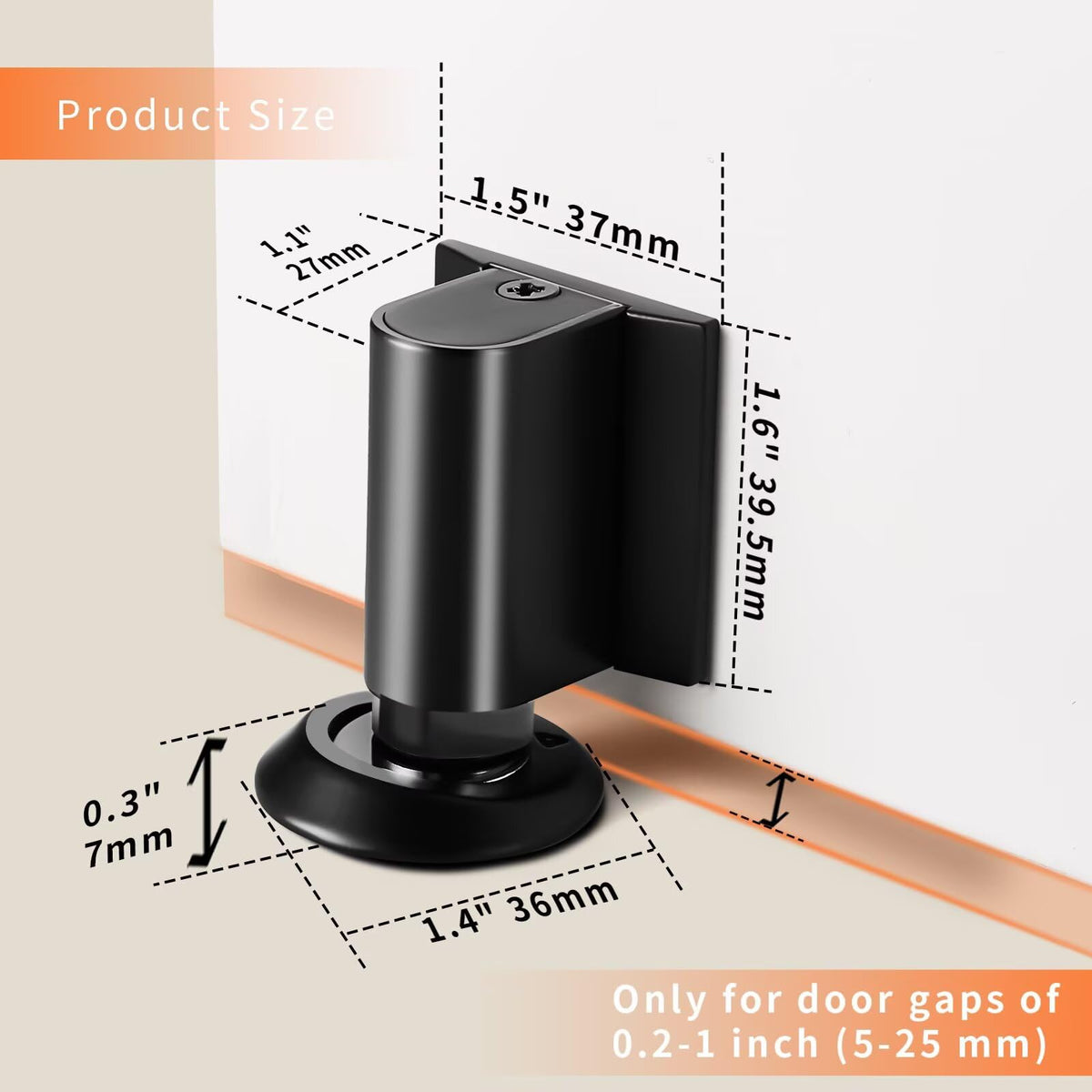 Magnetic Door Stoppers for Bottom of Door (4 Count)