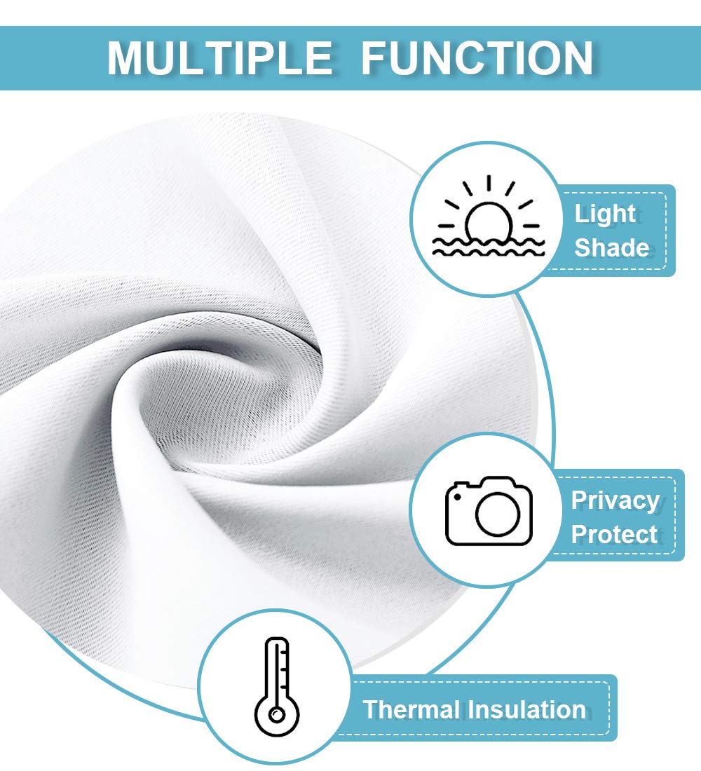 Blackout Curtains 63 inches Long for Bedroom (2 Count)