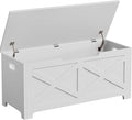 GarveeHome 39.4 in Storage Chest, Wooden Storage Bench with Safety Hinges, Easy Assembly, Large Shoe Bench for Entryway, Living Room, Bedroom