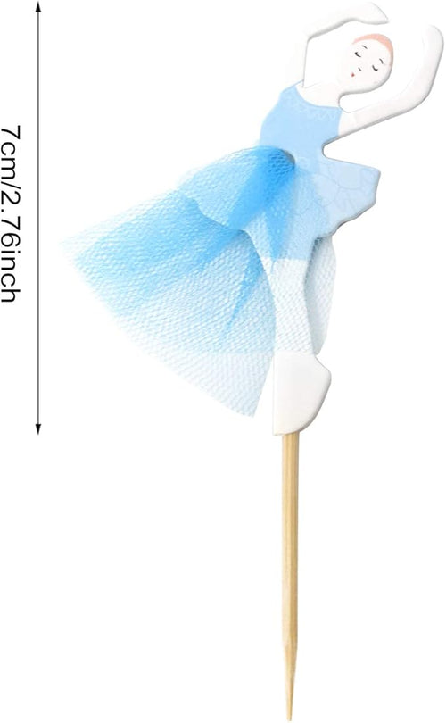 "Honbay 24PCS Double Sided Ballet Dancer Cupcake Toppers Cake Decoration Fruit Picks for Wedding, Birthday, Themed Party"