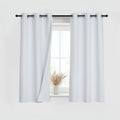White 100% Blackout Short Curtains for Kitchen Over Sink 36 inch (2 Count)
