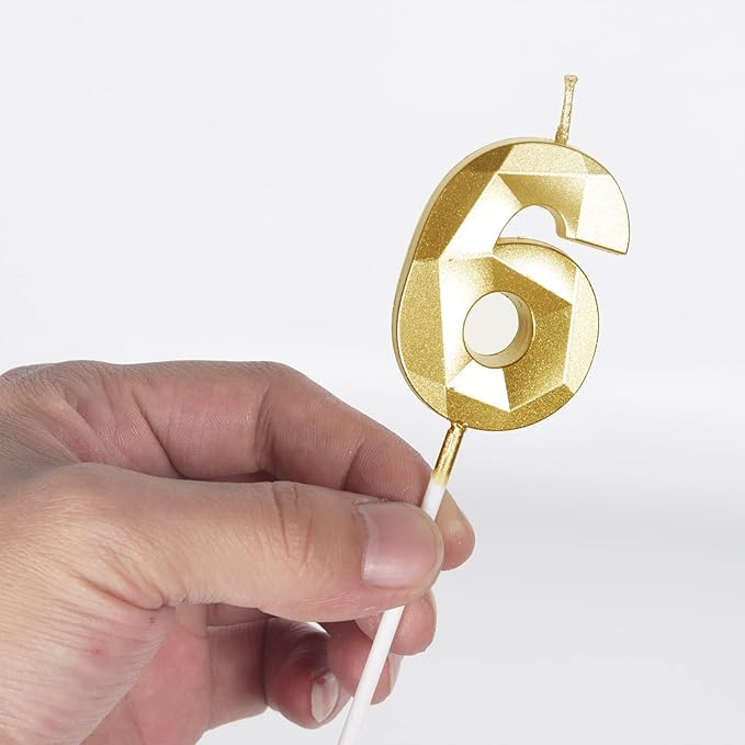 Number 18 Candles,18th Birthday Candles,Gold Happy Birthday Candle for Cake,3D Design Cake Topper Decorations for Boy Men Pet Birthday Party Wedding Anniversary Celebration Supplies