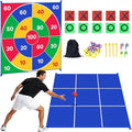 2-in-1 Giant Tic Tac Toe Game Bean Bag Toss Games, 4.5FT Double-Sided Large Tic Tac Toe Game with 10 Pcs Bean Bags, Outdoor Games for Adults and Family Lawn Yard Carnival Field Day Party