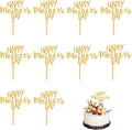 Happy Mothers Day Cake Topper, 10PCS Acrylic Glitter Mother's Day Cupcake Topper Decoration Picks for Birthday Mother's Day Cake Party Supplies (Gold -2)
