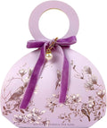20 PCS Small Gift Boxes, Flower & Bird Party Favor Boxes Goodie Bags with Handle, Velvet Bow, Pearl Pendant for Wedding Anniverary Valentine's Day Birthday Party Presents 4"x5.1"x1.4"(Lilac Purple)