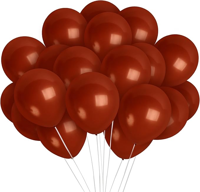 Treasures Gifted Dark Brown Balloons - Mocha Brown Matte Balloons - Dark Tan Balloons, 12 Inch Balloons - Chocolate Balloons - Large Balloons, Neutral Dark Beige - 72 Pack Balloons Bulk Pack