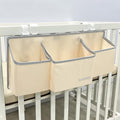 Hanging Baby Diaper Caddy, 3-in-1 Diaper Caddy Organizer Holder For Baby Crib, Nursery Organization Diaper Stacker Storage For Crib, Changing Table, Car, Wall-Beige