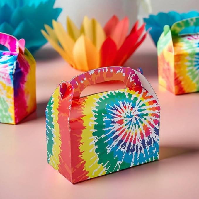 Fun Express Tie Dye Favor Boxes - 12 Pc