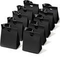 Vitalizart Paper Gift Bags With Ribbon Handles Set of 10 Black Bulk Reusable For Gift Wrap Girls Kids Birthday Bridal Shower Party Favors Goodie Bags Candy Christmas 5.91"x3.54"x7.28" Small