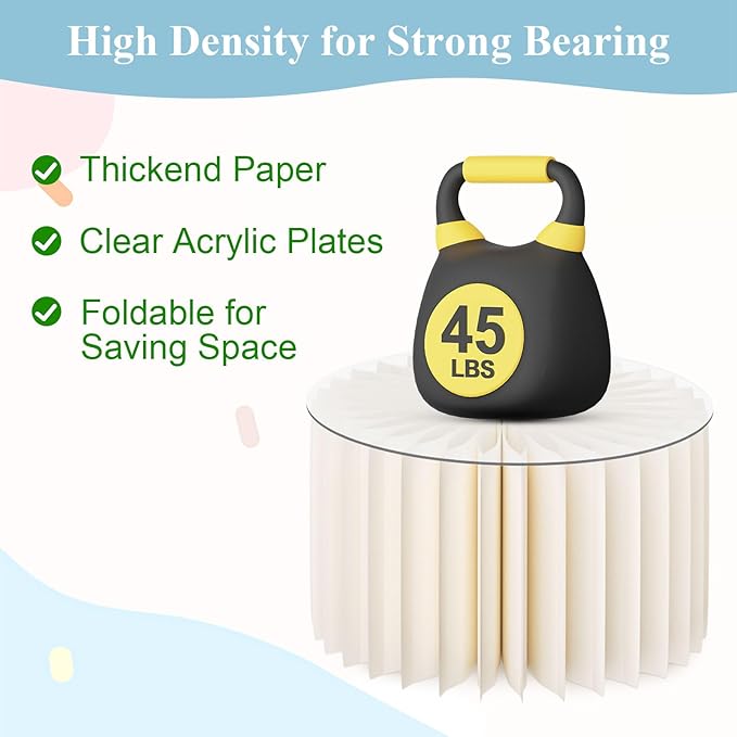 Buffet Risers, 4 Pack Dessert Table Display Set with 7.9"+15.8" Height, Food Risers for Buffet Table, Cylinder Stands for Party, Pedestal Cake Stand Cupcake Display Riser