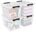 50 Quart Large Clear Plastic Storage Boxes Bin with Lid (4 Count)