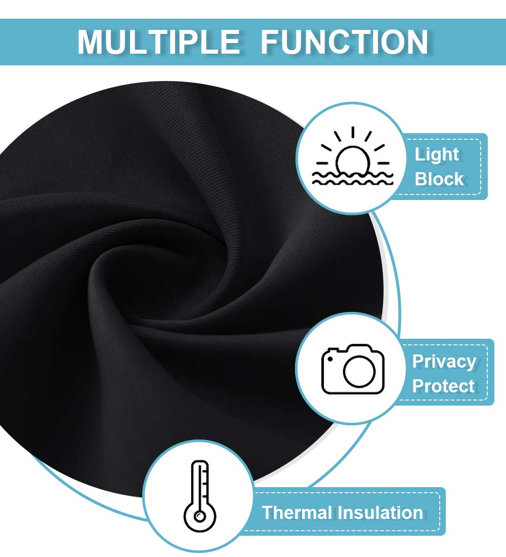 Blackout Curtains & Drapes for Bedroom 54 inches Long