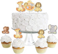 Big Dot of Happiness Noah's Ark - Dessert Cupcake Toppers - Baby Shower Clear Treat Picks - Set of 24