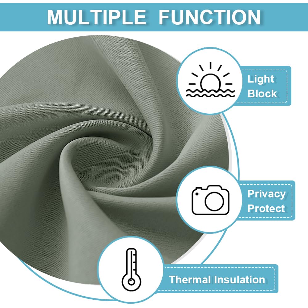 Blackout Curtains & Drapes for Bedroom 54 inches Long (2 Count)