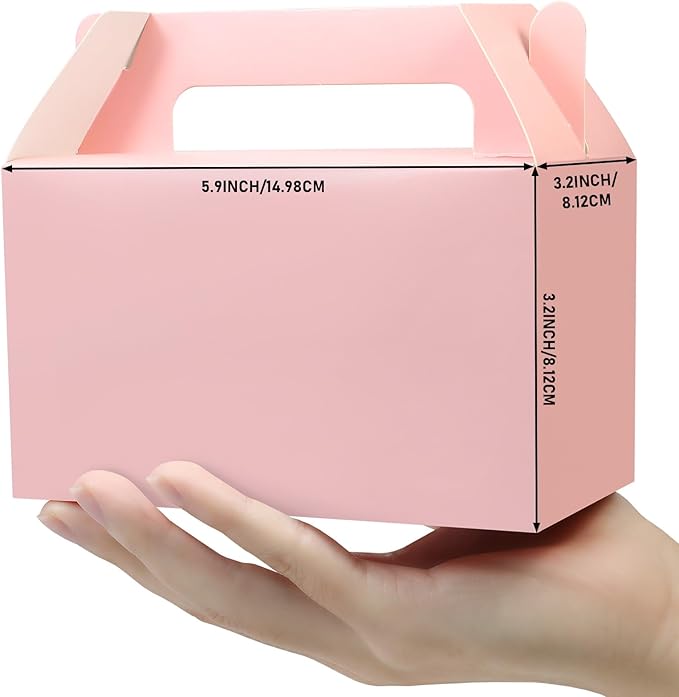 Oletx 12Pcs Purple Gable Gift Boxes, Party Favor Treat Box, Goodie Box, Cookie Candy Box for Purple Birthday Party, Baby Shower, Classroom Activity and Any Fun Occasion Decoration Supplies.