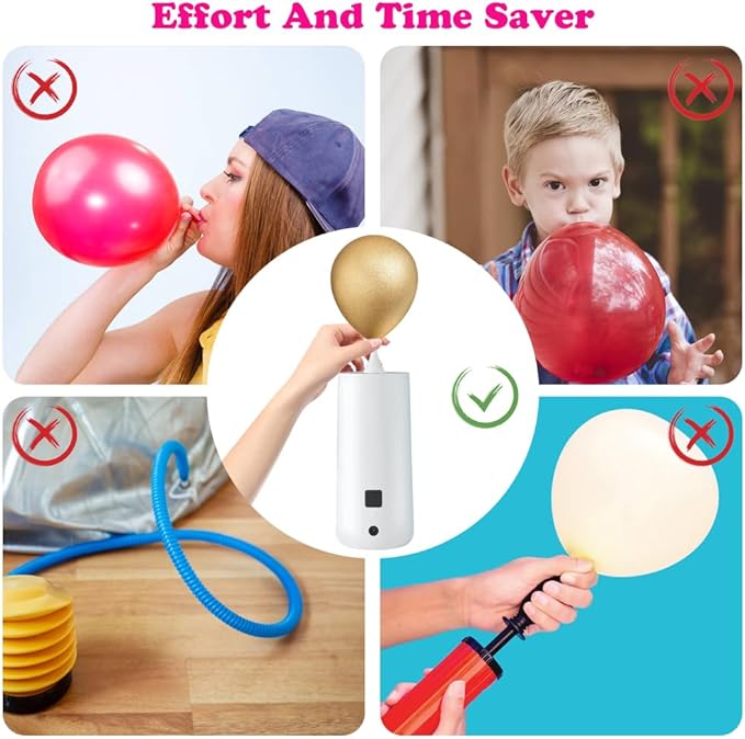 Balloon Pump Electric Air Pump for Balloons Portable Balloon Inflators Blower Machine for Birthday Party Balloon Decorations for Long Animal Twisty Curly Balloon, Foil Balloons(12V 18W)