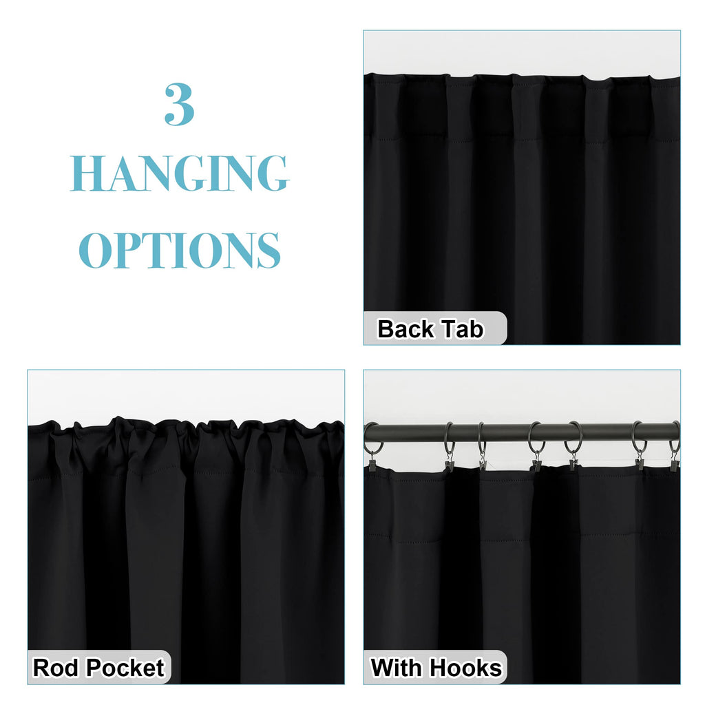 Blackout Curtains & Drapes for Bedroom 54 inches Long